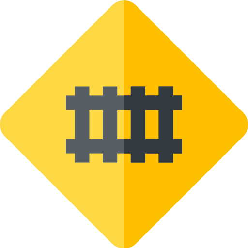 przejazdu kolejowego Basic Straight Flat ikona