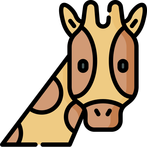 giraffa Special Lineal color icona