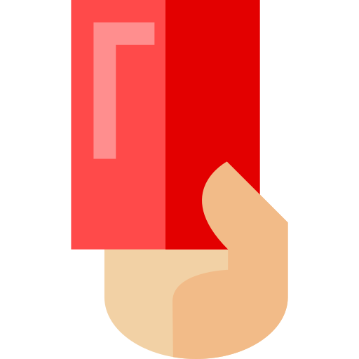 Red card Basic Straight Flat icon