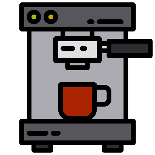 maszyna do kawy xnimrodx Lineal Color ikona