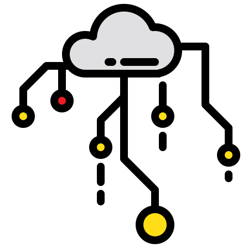 cloud netwerk xnimrodx Lineal Color icoon