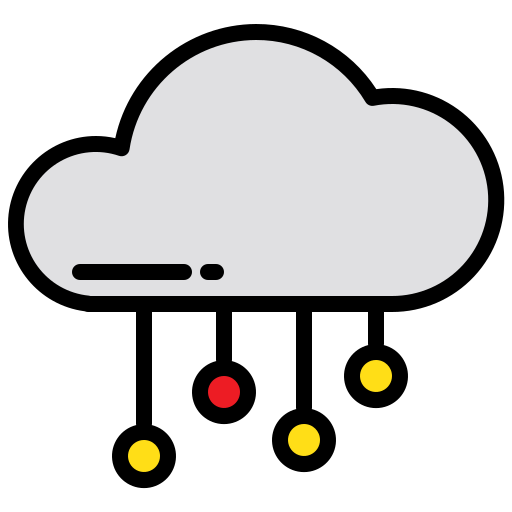 réseau cloud xnimrodx Lineal Color Icône