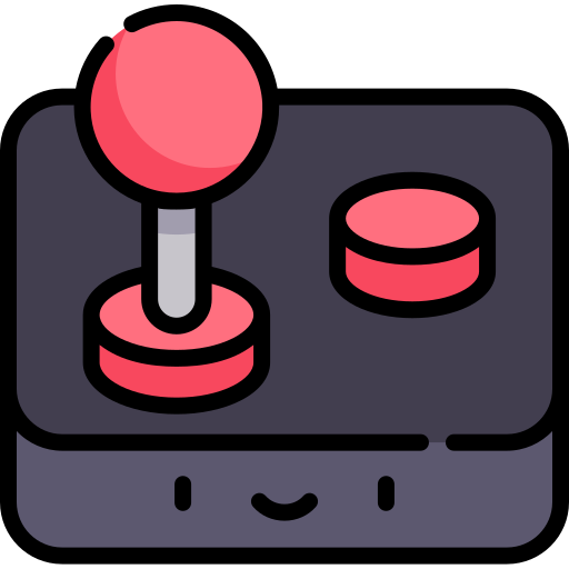joystick Kawaii Lineal color icoon
