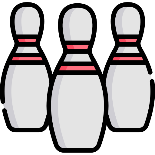 bowling Kawaii Lineal color icona