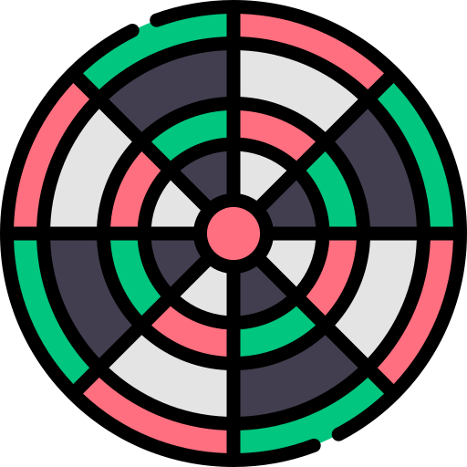 dartscheibe Kawaii Lineal color icon