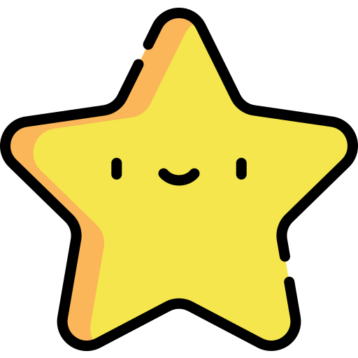 star Kawaii Lineal color icon