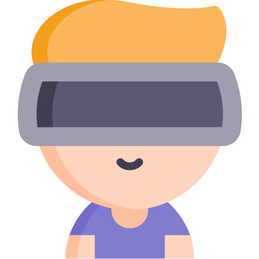 Virtual reality Kawaii Flat icon