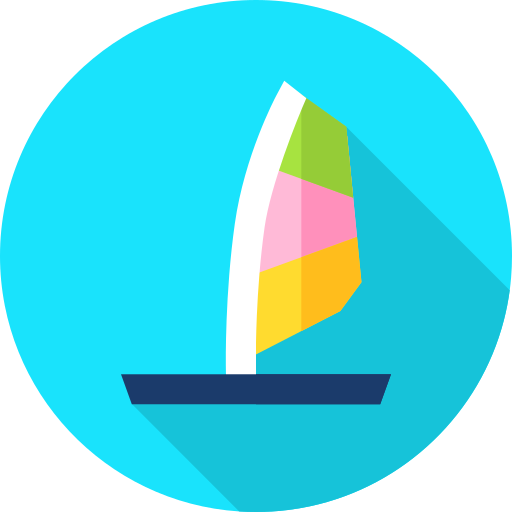 windsurf Flat Circular Flat icono