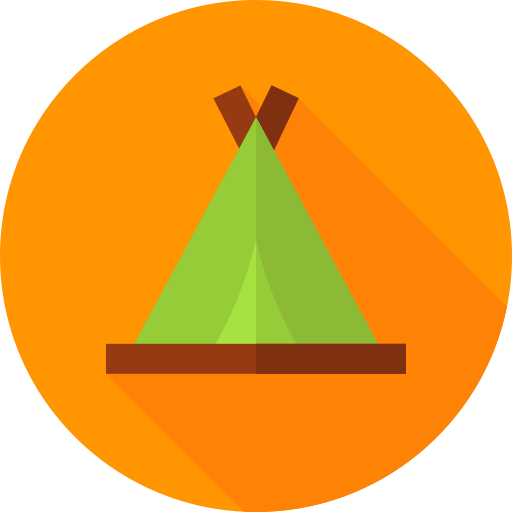 텐트 Flat Circular Flat icon