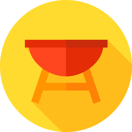 Grill Flat Circular Flat icon