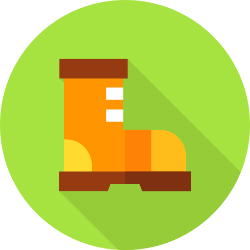 Boot Flat Circular Flat icon