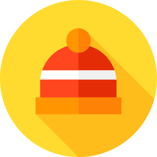 czapka zimowa Flat Circular Flat ikona
