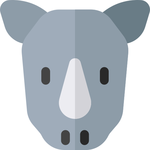 rhinocéros Basic Rounded Flat Icône