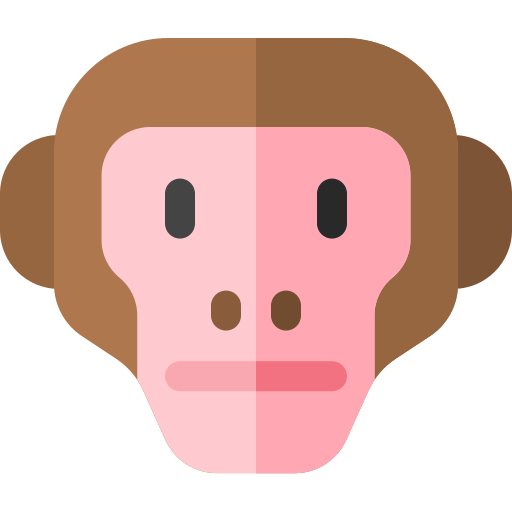 scimmia Basic Rounded Flat icona