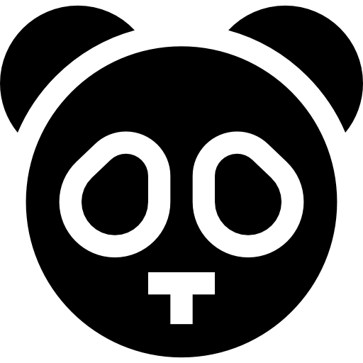 panda Basic Straight Filled Icône