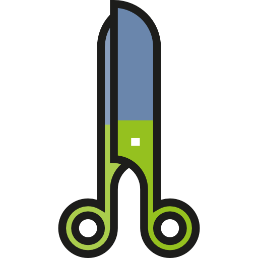 Scissors Detailed Straight Lineal color icon