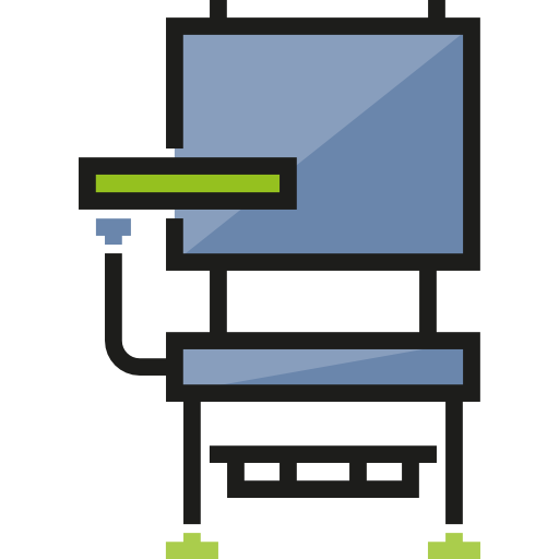 krzesło biurowe Detailed Straight Lineal color ikona