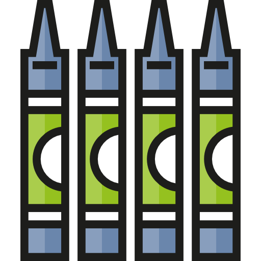 Crayons Detailed Straight Lineal color icon