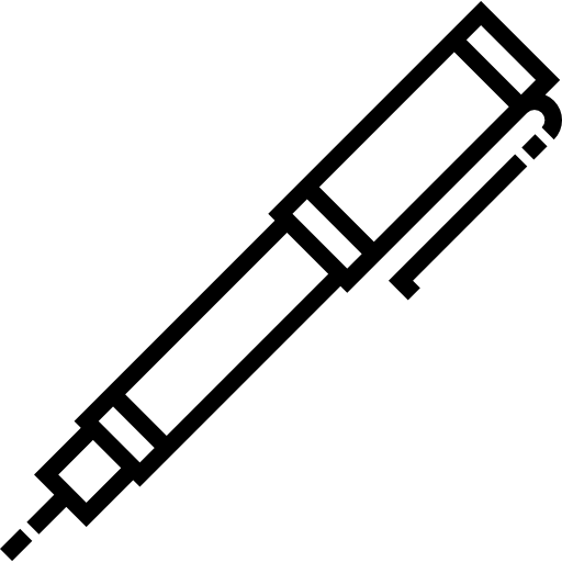 długopis Detailed Straight Lineal ikona
