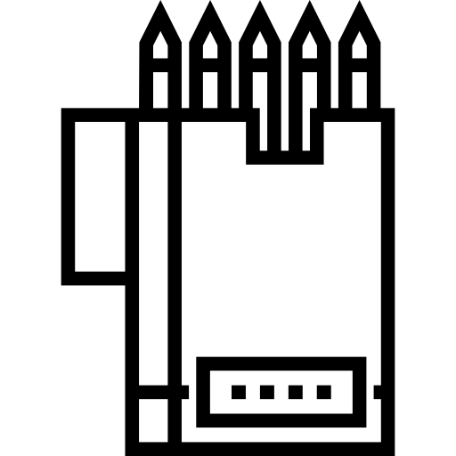 kredki Detailed Straight Lineal ikona