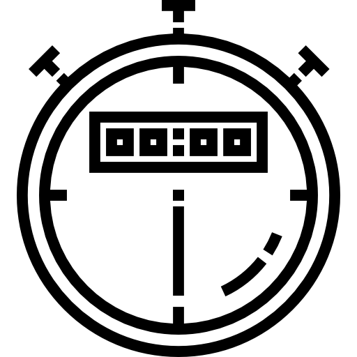 chronometr Detailed Straight Lineal ikona