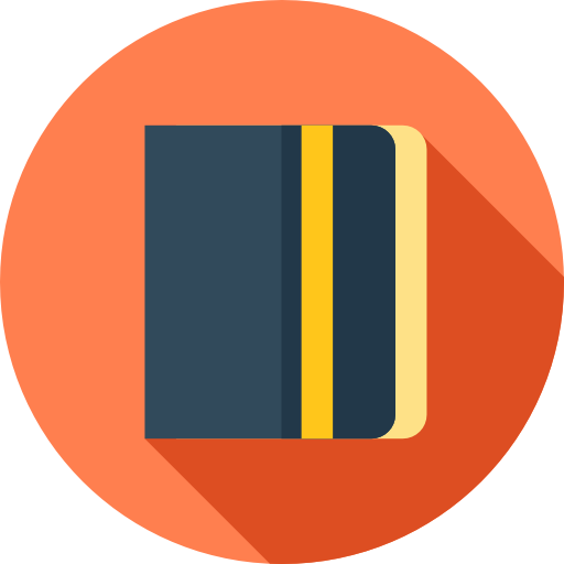 cuaderno Flat Circular Flat icono