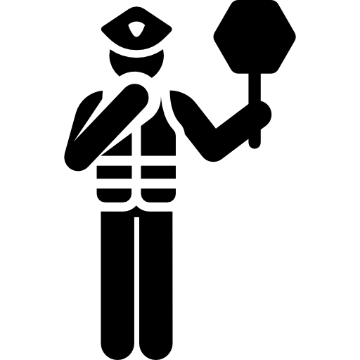 politieagent Pictograms Fill icoon