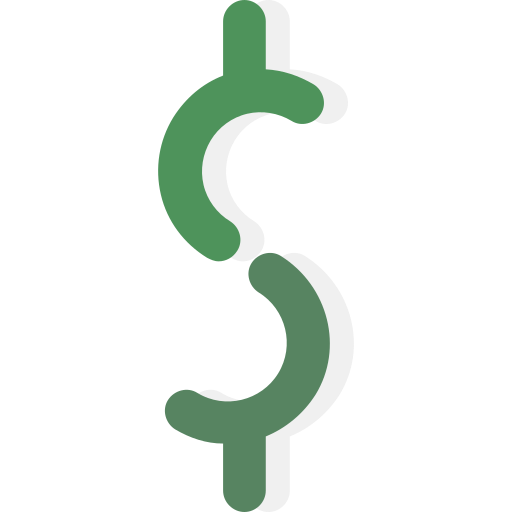 símbolo de dólar Roundicons Flat icono