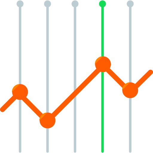 gráfico de linea Roundicons Flat icono