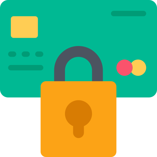 Secure payment Juicy Fish Flat icon