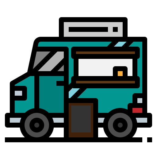 ciężarówka z żywnością Pause08 Lineal Color ikona