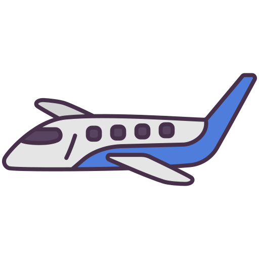 vliegtuig Victoruler Linear Colour icoon