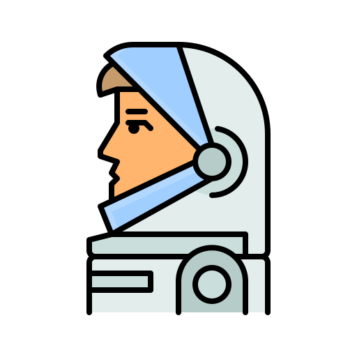 Astronauta bqlqn Lineal Color Ícone