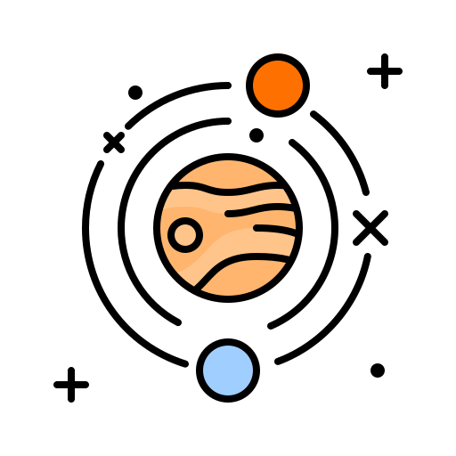 galaktyka bqlqn Lineal Color ikona