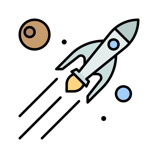 우주선 bqlqn Lineal Color icon