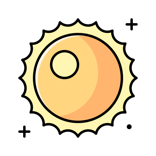 słońce bqlqn Lineal Color ikona
