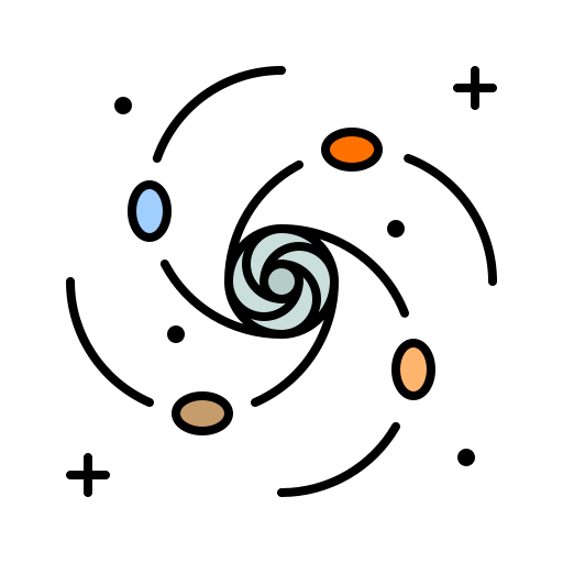 czarna dziura bqlqn Lineal Color ikona