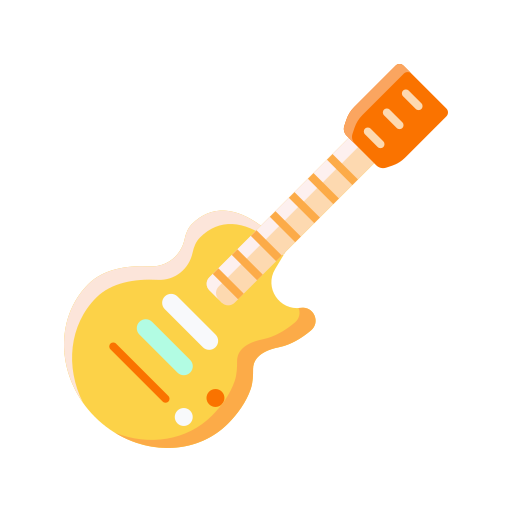 Electric guitar bqlqn Flat icon