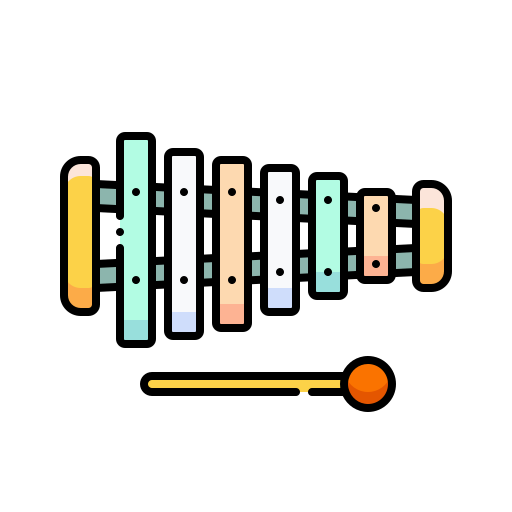 xylophone bqlqn Lineal Color Icône