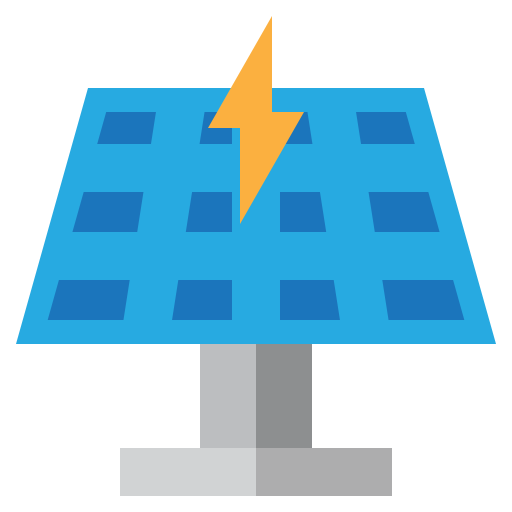 Solar panel Toempong Flat icon