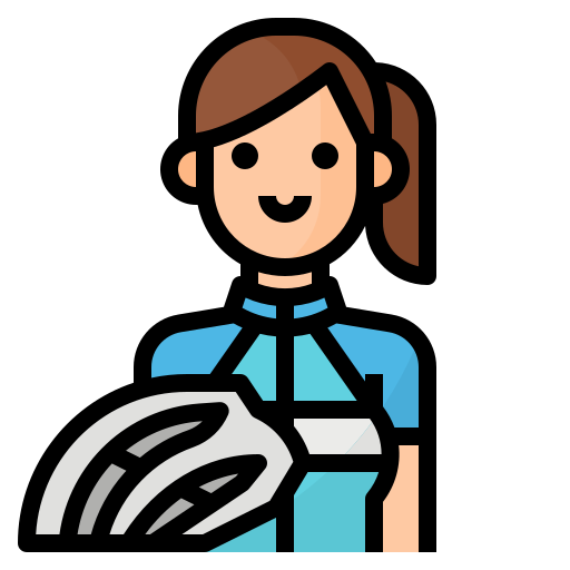Cyclist Aphiradee (monkik) Lineal Color icon
