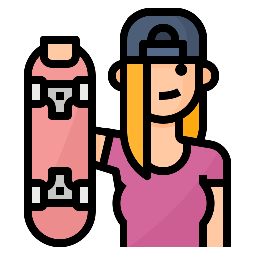 Skater Aphiradee (monkik) Lineal Color icon