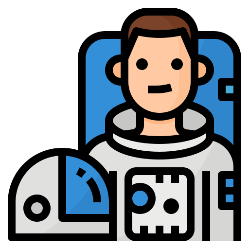 Astronaut Aphiradee (monkik) Lineal Color icon