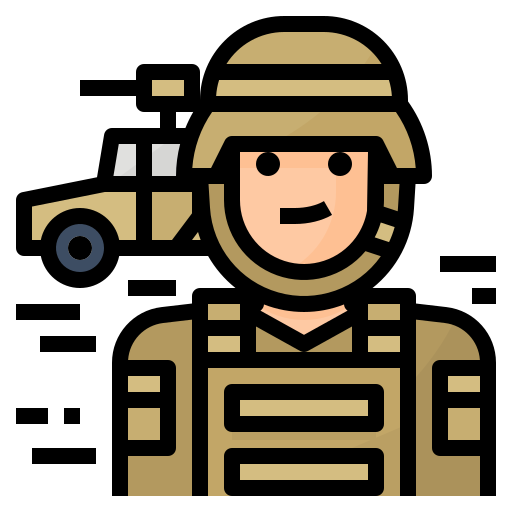 Żołnierz Aphiradee (monkik) Lineal Color ikona