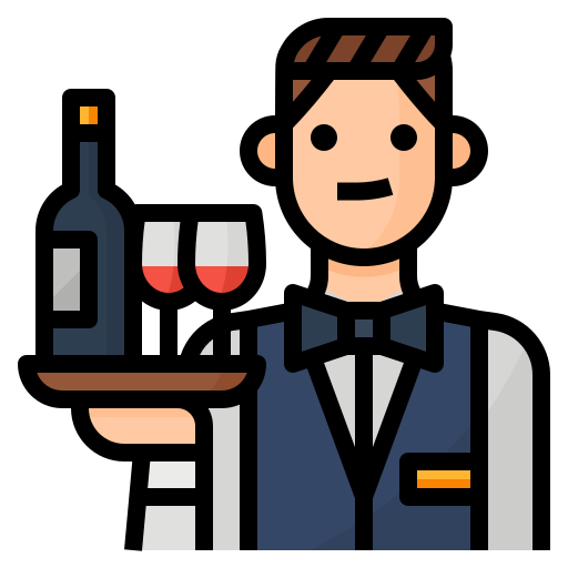 Waiter Aphiradee (monkik) Lineal Color icon