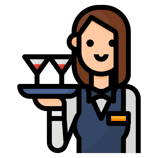 kelnerka Aphiradee (monkik) Lineal Color ikona