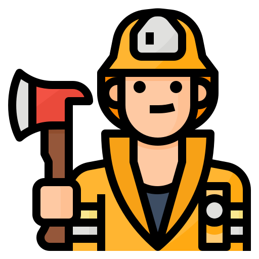 Firefighter Aphiradee (monkik) Lineal Color icon