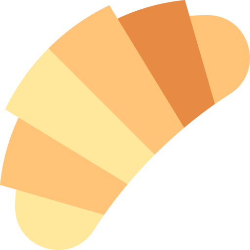 croissant Basic Straight Flat icoon