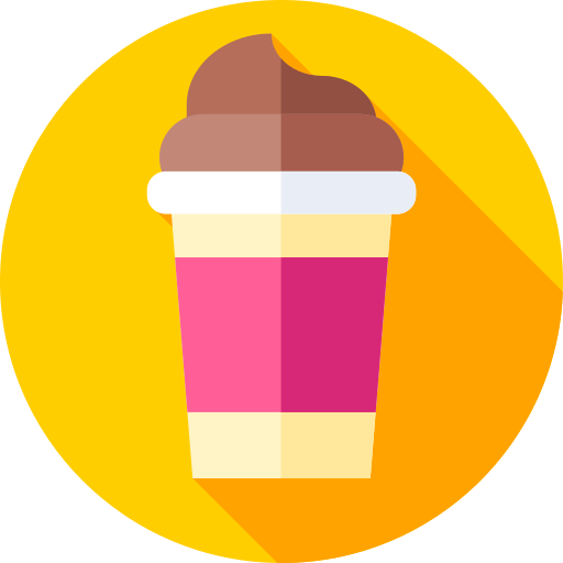 Ice cream Flat Circular Flat icon