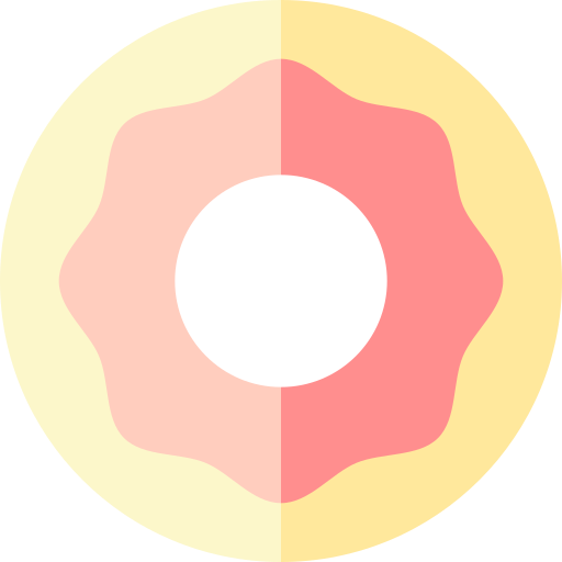 donut Basic Straight Flat icoon